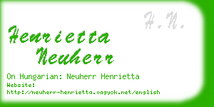 henrietta neuherr business card